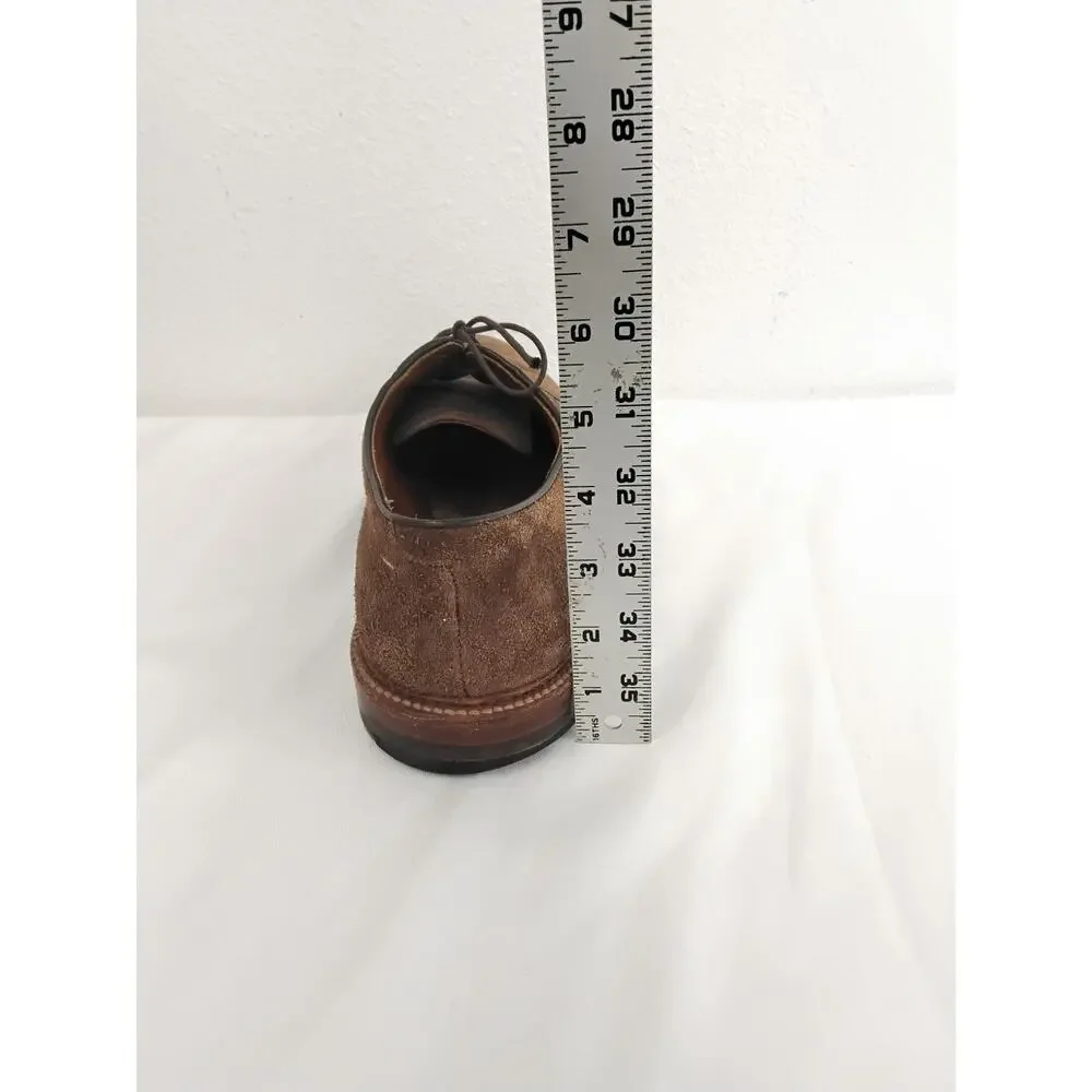 Alden New England Suede Dress Shoes Size 12 B/D Brown Leather #Z5780
